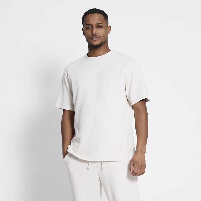 Structured tee "Love Structure" Light Beige